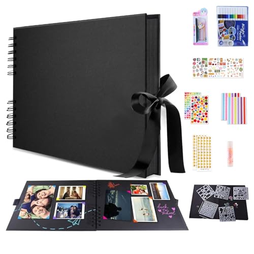 Opiniones de Accesorios para álbumes de fotos . 42 Álbumes de Fotos, Álbumes de Recortes con Accesorios, Álbumes de Memoria de Bricolaje 40 Hojas (80 páginas) papel Álbum de Recortes para Fotos A4 11.4x8.3 IN Regalo...