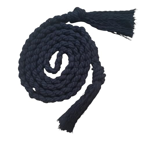 Braided Rope Belt – Handmade Boho Macrame Waist Tie, Twisted Cotton Tassel Sash, Adjustable Woven Hippie Beachwear Accessory for Dresses, Caftans, Tunics, Festival Outfits