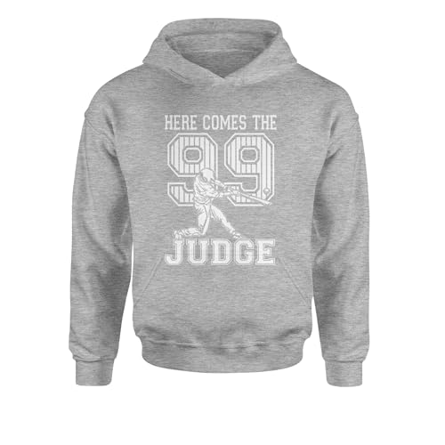Here Comes The Judge 99 NY Baseball Youth-Sized Hoodie, Soft Fleece, Graphic Design