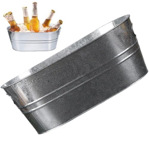 Sanfly Cubo Enfriador De Hielo para Vino Cubos Grandes De Metal para Bebidas para Fiestas Tina para Bebidas con Cerveza con Asas De Transporte para Cócteles con Champán Enfriamiento De Vino