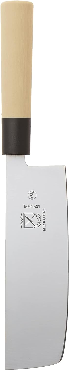 Mercer Culinary Asian Collection Nakiri Vegetable Knife with NSF Handle, 7-Inch
