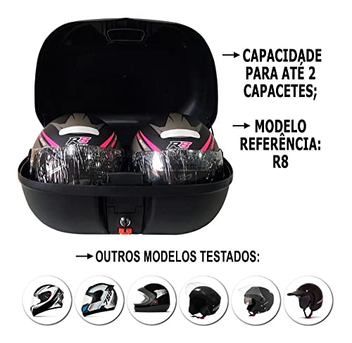 Bau Bauleto 45 Litros Smart Box 2 capacetes Refletor Vermelho Pro Tork