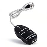 Oumij USB Guitar Cable Guitar to USB Interface Cable Link Audio for PC Recording Adapter