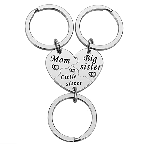 Iwensheng Mom Birthday Gift From Daughter - 3Pcs Mom Big Sister Little Sister Mother Daughter Keychain Mother’s Day Gift Christmas Gifts For Mom #TOP9