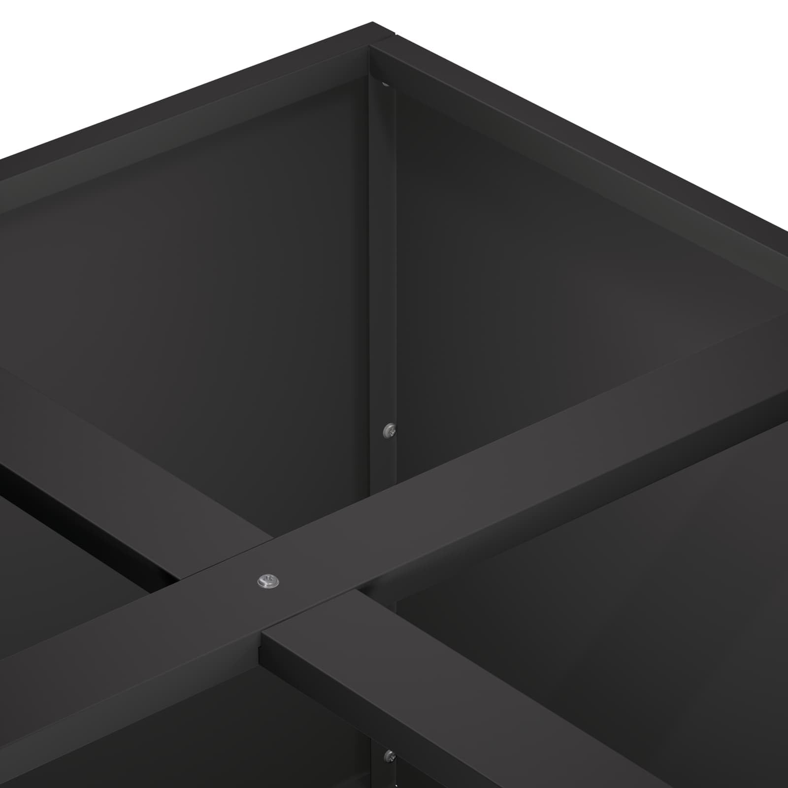 Generico Vaso da Giardino Nero 100 x 100 x 30 cm,8005743