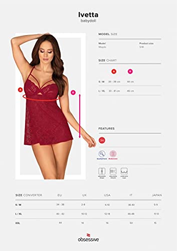 Ensemble Chemise Ivetta Obsessive Noir | Nuisette Transparente Ajustable