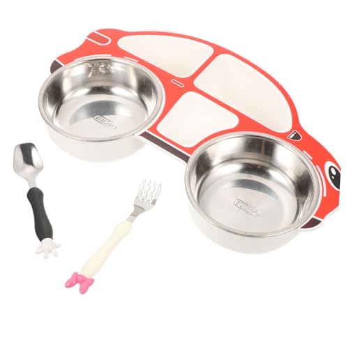 CIMAXIC 1Set Cartoon Divided Plate for Dinnerware Car Shaped with Compartment Design Fun Food Plates for Dining Experience