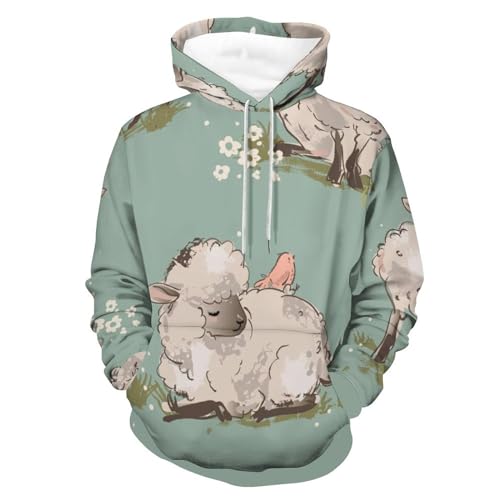 Hoodie mouton dessin animé UMENG sweatshirt pour vos week-ends cocooning et sorties décontractées