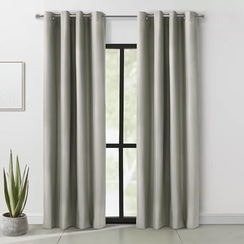 52 x 108 in. Alpine Blackout Grommet Curtain Panel Light Grey
