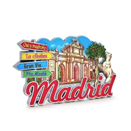 Iman de Madrid, iman Nevera madrileño, Puerta de Alcala, Oso y madroño, Cibeles, Metro de Madrid, Gran Via, monumentos