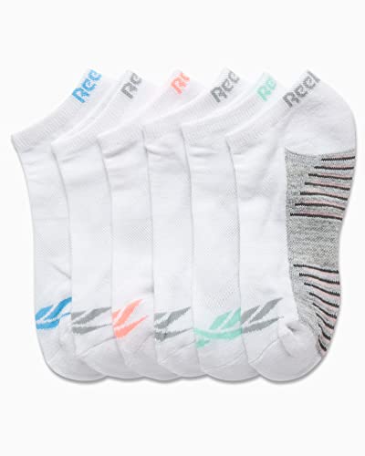 Image of Reebok Womens Low Cut Socks 6 Pack Cushioned Athletic Performance Socks | Breathable, Moisture-Wicking Fabric with Arch Support, a Comfort Toe Seam and Flexible Stretch Fit