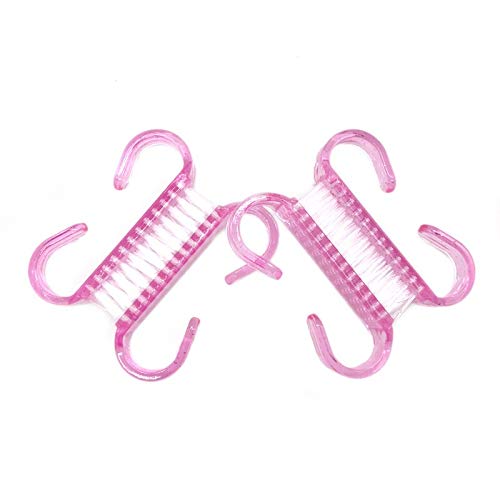 Nail Brushes 50 X Nail Dust Clean Nail Brush Tools Pink Color for Pedicure Manicure Tool Ongle Material Brushes - (Color: Pink)