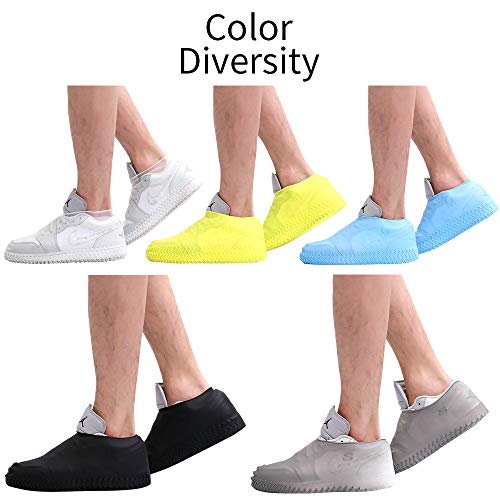 image for WHYJJQIAN Waterproof Silicone Shoe Covers for Rain,Reusable Non Slip R