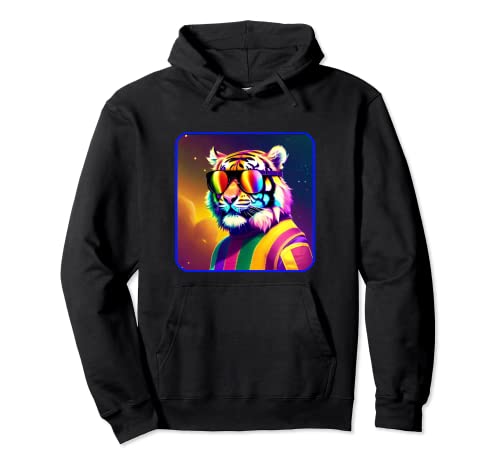 Tigre Gay Pride Month Rainbow LGBTQ Wildlife Safari Animales Sudadera con Capucha