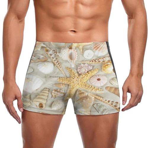 Boxer de bain homme coquillages idéal pour les vacances à la mer