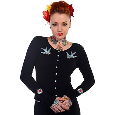 Banned Black Rockabilly Retro Cardigan for Women Cover