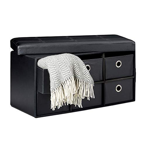 Banc de rangement rectangle pliant : la solution sérénité pour retrouver un intérieur épuré
