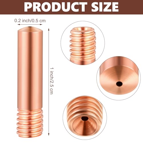 Image of Honoson 45 Pack Welding Contact Tips .035 inch MIG Guns 11-35 (0.035 inch) Welding Tips 000068 Replacement Accessories Compatible with Millermatic M-10 /Hobart H-9 /10-9 /10 Welder