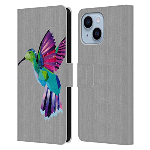 Étui portefeuille cuir iPhone 14 Plus housse protection colibri