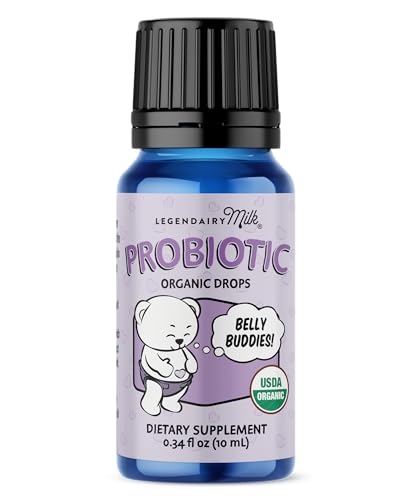 Legendairy Milk Baby Probiotic Drops Organic - Colic and Gas Drops for Newborns & Toddlers -...