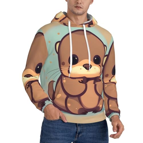 Sweat à capuche loutre pour homme idéal pour le sport et la détente