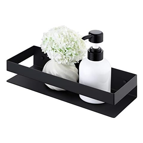 KES Estanteria Baño Negro Estanteria Ducha Estante Pared Cestas Almacenaje Baño Acero Inoxidable Cover