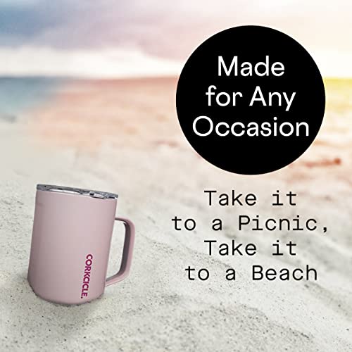 Corkcicle Triple Insulated Coffee Mug With Lid, Stainless Steel Camping Tumbler With Handle, Hot For 3+ Hours, Bpa Free, Cotton Candy, 16 Oz #TOP5