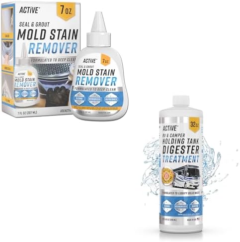 ACTIVE Mold Stain Remover Gel and RV Holding Tank Digester Treatment - Includes 7oz Mold Stain Remover and 32oz RV Black Tank Treatment image 5