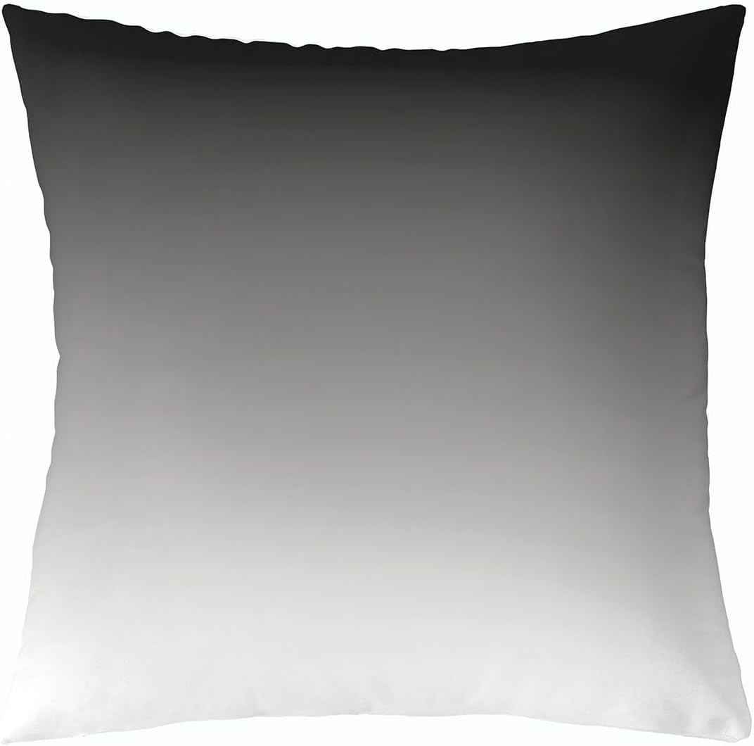 Feelyou Ombre Throw Pillow Covers 22"x22" Set of 2 Soft Ombre Grey Black Cushion Covers for for Couch Sofa Ombre Effects Abstract Art Design Decorative Pillowcases Outdoor Pillows Covers