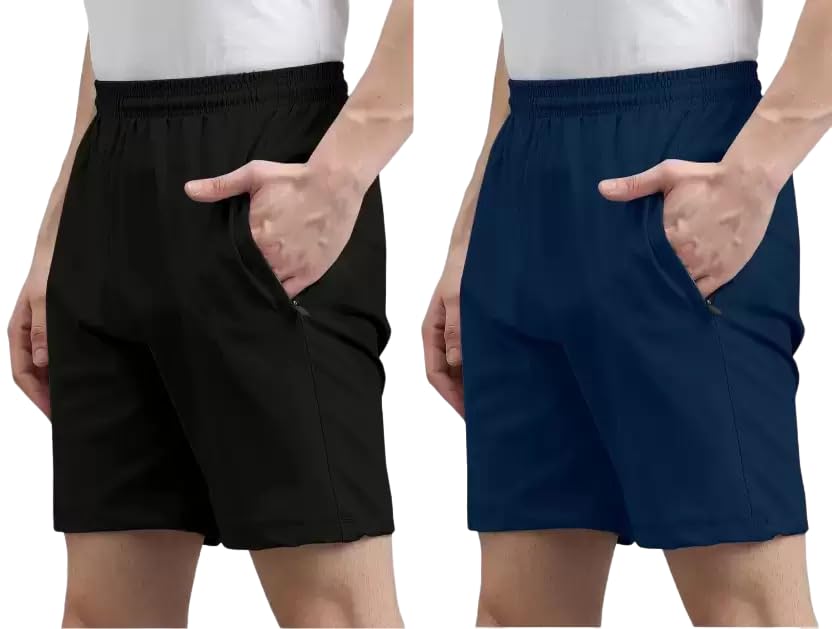 Image of Alfa Men Sports Gym Shorts with Pockets | Quick Dry fit Workout Shorts for Men Gym Yoga and Running - Combo Pack