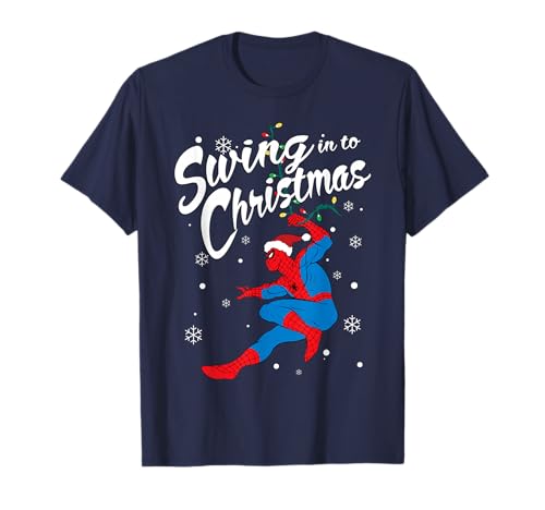 Marvel Spider-Man Swing In To Christmas T-Shirt