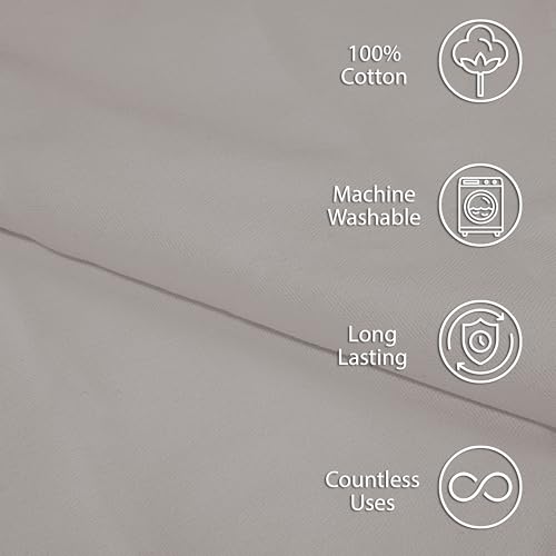Image of R home Solid Cotton Table Napkins, Soft Cloth Napkins for Dining Table, Reusable & Washable, Ideal for Formal Dining, Cocktail Nights, Weddings, Home Bar & Table Decor (6, Flint Grey)