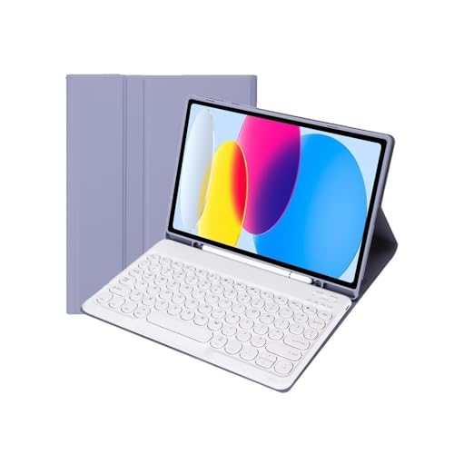 Teclado redondo para iPad Pro 11 y funda de cuero YSJX