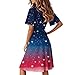 July 4th Dresses Patriotic USA Flag Festival Graphic Lounge Fashion Maternity Independence Day O Neck 4th of July Outfits for Women Vestidos De Verano para Mujer 2025 Dark Blue