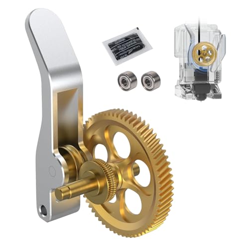 COMTREE Upgraded Extruder Brass Gear for Bambu Lab A1/A1 Mini 3D Printers Golden RNC Nano-Coated Extruder Gear