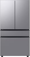 Samsung Bespoke 23 cu. ft. Counter Depth 4-Door French Door Smart Refrigerator with Beverage Center, Stainless Steel