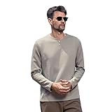 ZVX Men's Long Sleeved T-Shirt, Long Sleeved Men's Classic Casual T-Shirt