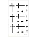 EROSPA® Tattoo-Bogen temporär - Aufkleber Kreuze schwarz - 10,5 x 6 cm