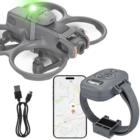 Craznick Finder Drone Alarm Buzzer - for DJI Drone Lost Alert Tracker, Rechargeable 120dB Buzzer with LED Lights, Compatible with Drone Quadcopters and Multirotors GPS Tracking Accessories Cover
