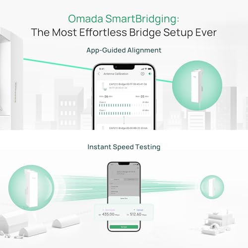 Image of TP-Link Omada EAP211-Bridge KIT | 5 GHz 867 Mbps Point to Point Wireless Bridge | Indoor /Outdoor Long Range Access Point, 0.6 Mile| Mesh, MU-MIMO | SDN Integrated | Cloud Access & Omada App