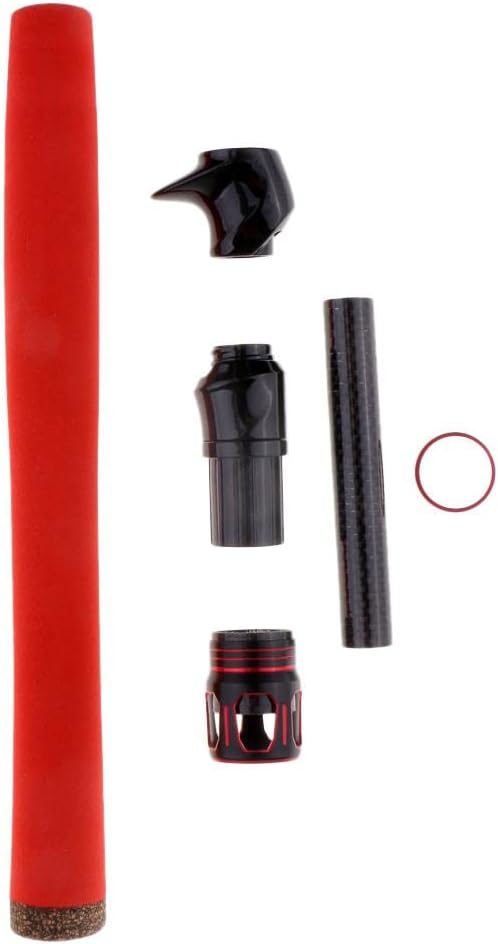 釣竿グリップ ロッド リールシート 軽量 交換部品 赤 ついに入荷