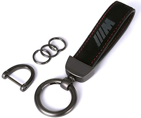 121Fruit Way Genuine Leather Car Logo Keychain Suit for 1 3 5 6 Series X5 X6 Z4 X1 X3 X7 7 Series, M Key Chain Keyring Family Present for Man and Woman…