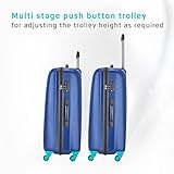 Safari Crypto 55, 65 & 77 Cms Polycarbonate Hardsided Luggage Midnight Blue Set of Cabin, Medium, Large 4 wheels Trolley Bag, (CRYPTO3P4WMBL)