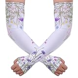 Hmxpls Garden Sleeves, Sun Protection Arm Cooling Sleeves for Gardening Women Men Thorn Proof Sleeve with Thumb Hole