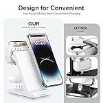 Wireless Charging Station, 3 in 1 Fast Wireless Charger Stand for Multiple Devices Apple Watch Ultra Series 11 10 9 8 7 6 SE 5 4 3 2, iPhone 17 16 15 14 13 12 11 Pro Max/Plus/Air/X/XS/XR/SE, Airpods - Image 4