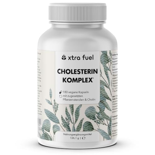 Cholesterin Komplex mit Pflanzensterolen & Cholin 180 vegane Kapseln (hochdosiert) Bergamotte Artischocke & Rotschimmelreis Extrakt mit Monacolin K vegan & laborgeprüft