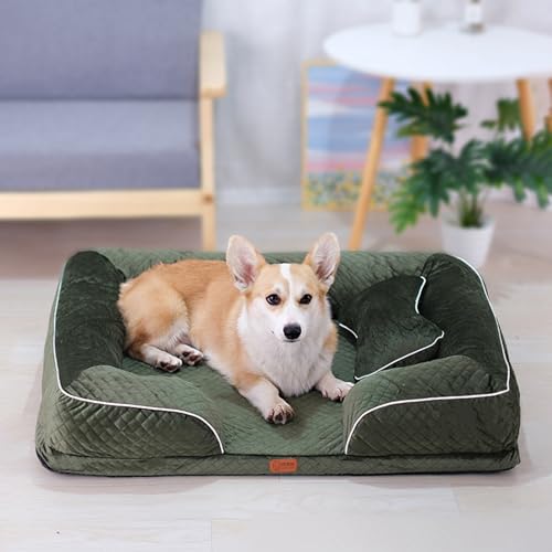 猫 ペットソファー ペットハウス 噛み耐え フワフワ ペット用品 枕付き ペットベッド 保温防寒 遊び場 昼寝 四季通用 滑り止め 取り外せるカバー 洗える 顎のせ 掃除簡単 犬猫兼用 ベッド L:78*65*15*11CM