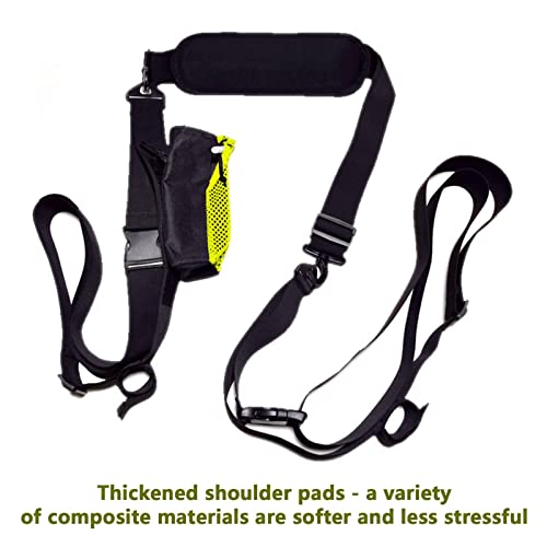 2 Pcs Alça de Transporte de Prancha de Paddle - Alça de transporte flexível de paddleboard com porta