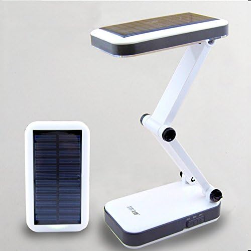 Desk Lamps Solar Rechargeable LED Eye-fold Folding Table lamp Bedside Study lamp Dual-use Rechargeable Small Table lamp(13 * 7.5 * 27cm)