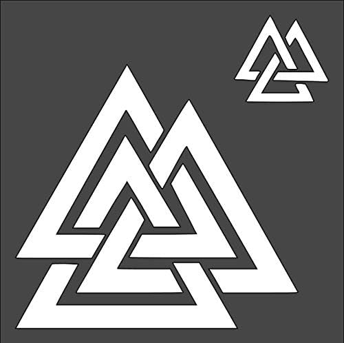Miniatura 1 de Norse Viking Valknut - Plantilla reutilizable, resistente, flexible, de plástico transparente de 1 a 5.5 x 5.5 pulgadas, material de arte y